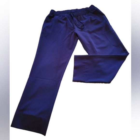 EXCEL Navy Blue Scrub Pants, Size Large Petite - Picture 3 of 8